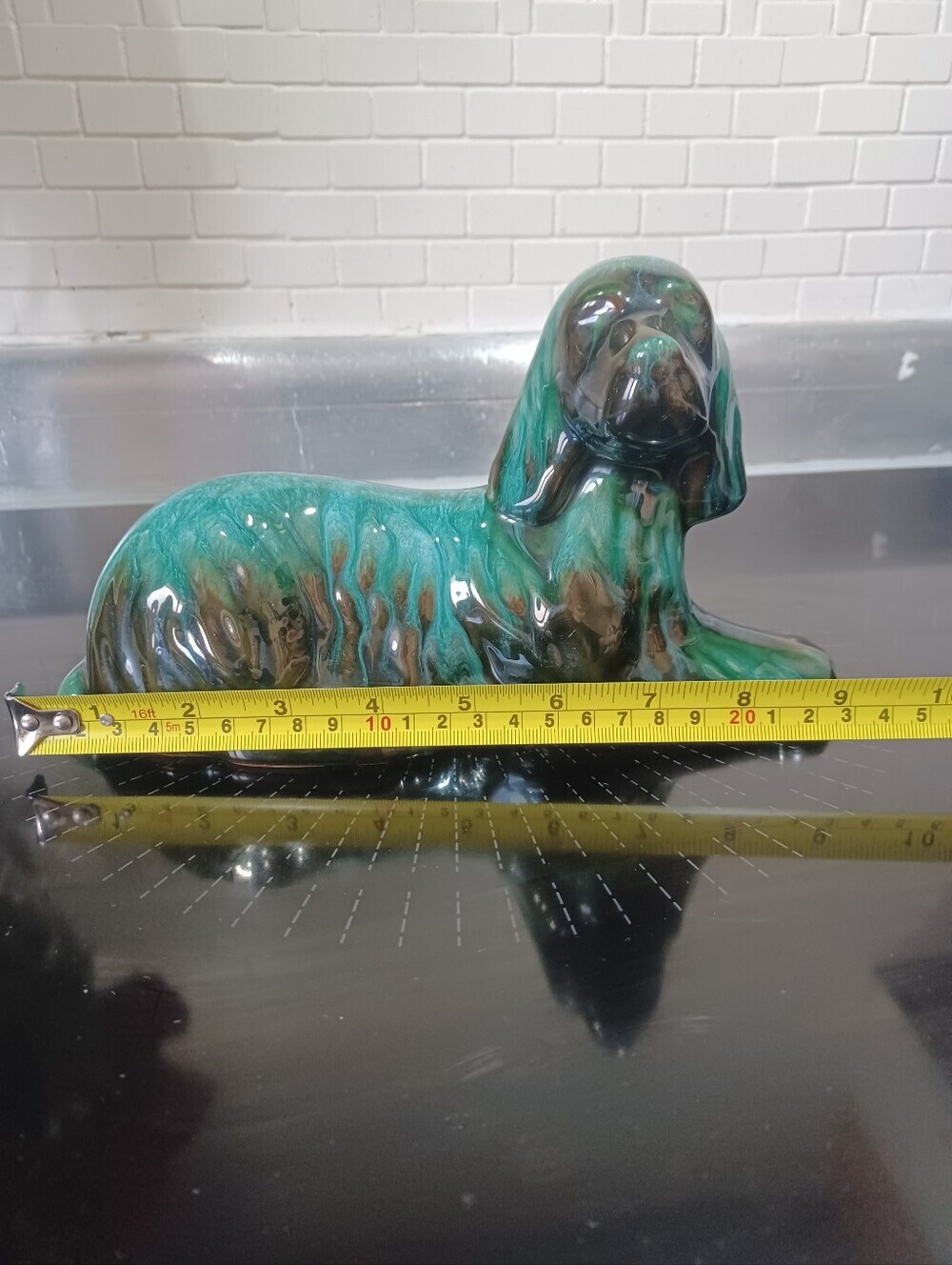 Vintage Mid Century Blue Mountain Pottery Cocker Spaniel Dog Statue BMP - Picture 8 of 9